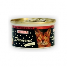 Amora Diamond Katze Herz und Hühnerleber (Szív és csirkemáj) 85g