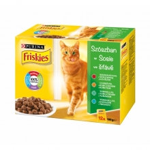 Friskies alutasakos multipack 12x100g (Marha, csirke, tonhal, tőkehal)