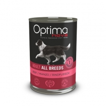 Visán Optimanova Dog Adult Beef & Rice konzerv (400g)