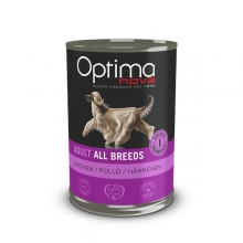 Visán Optimanova Dog Adult Chicken & Rice konzerv (400g)